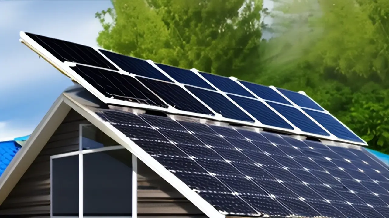 Residential rooftop solar energy storage installation