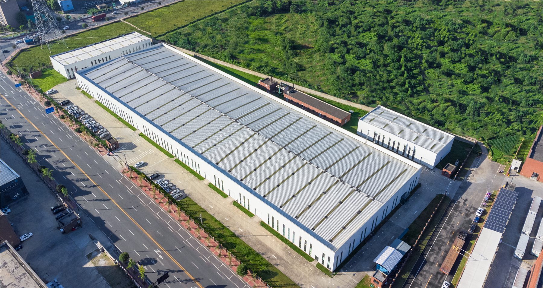 Tecloman energy storage factory aerial view