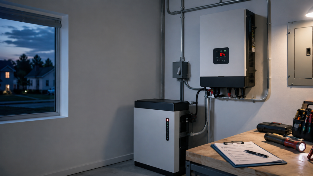 Home battery recovery after reaching 0% during a power outage