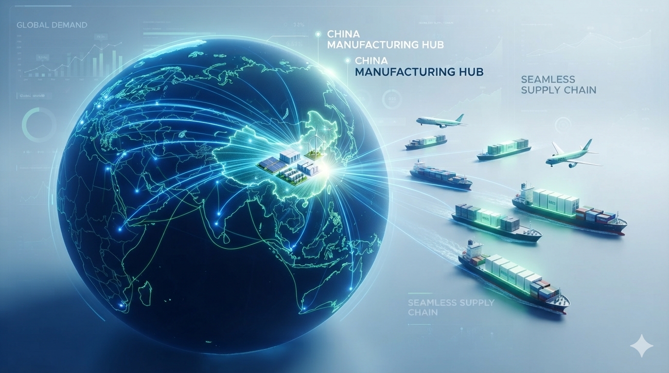 China manufacturing hub and seamless energy-storage supply chain